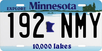 MN license plate 192NMY