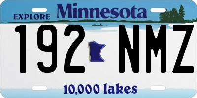 MN license plate 192NMZ