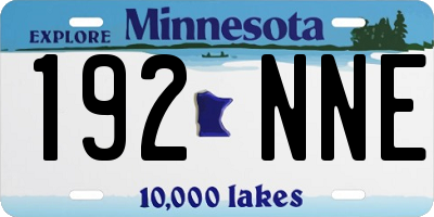 MN license plate 192NNE