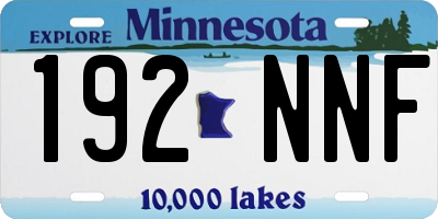 MN license plate 192NNF