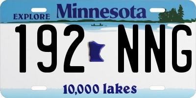 MN license plate 192NNG