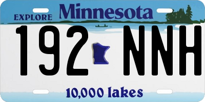 MN license plate 192NNH