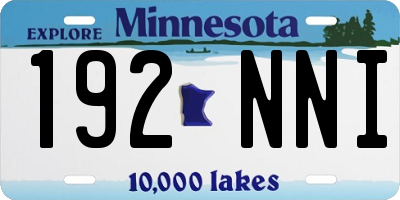 MN license plate 192NNI