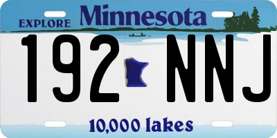MN license plate 192NNJ