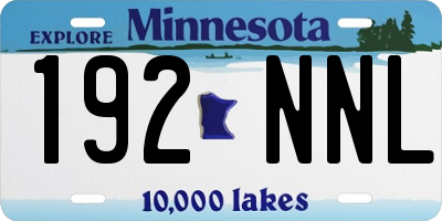 MN license plate 192NNL