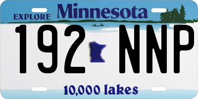 MN license plate 192NNP