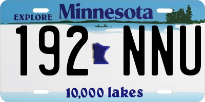 MN license plate 192NNU