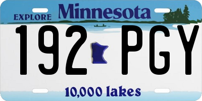 MN license plate 192PGY