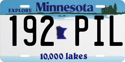 MN license plate 192PIL
