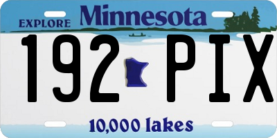MN license plate 192PIX