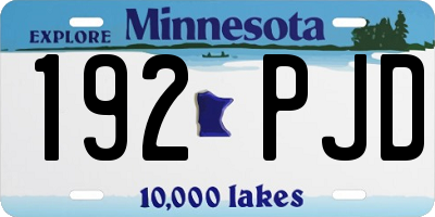 MN license plate 192PJD
