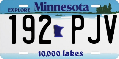 MN license plate 192PJV