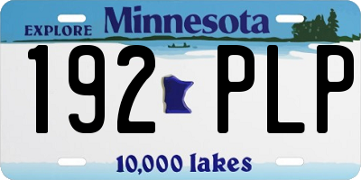 MN license plate 192PLP