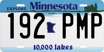 MN license plate 192PMP