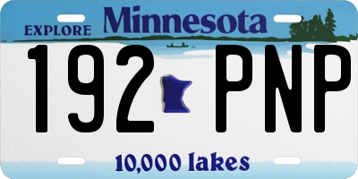 MN license plate 192PNP