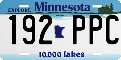 MN license plate 192PPC