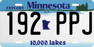 MN license plate 192PPJ