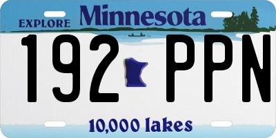 MN license plate 192PPN