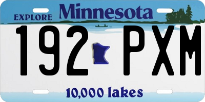 MN license plate 192PXM