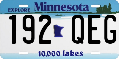 MN license plate 192QEG