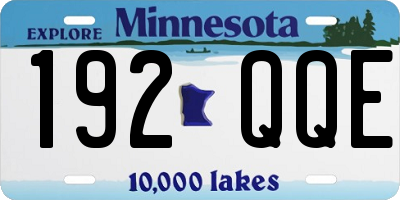 MN license plate 192QQE