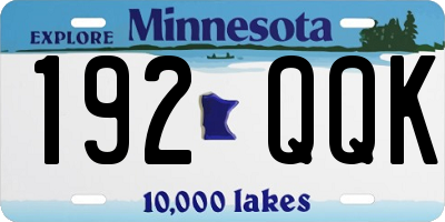MN license plate 192QQK