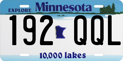 MN license plate 192QQL