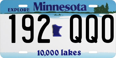 MN license plate 192QQO