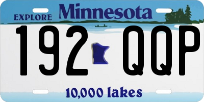 MN license plate 192QQP