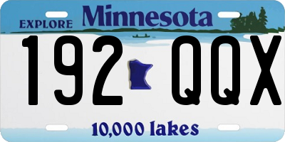 MN license plate 192QQX