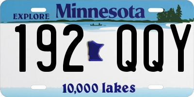 MN license plate 192QQY