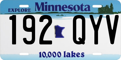MN license plate 192QYV