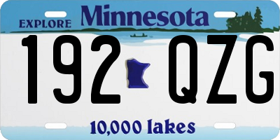 MN license plate 192QZG