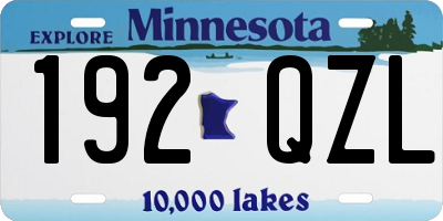 MN license plate 192QZL