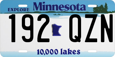 MN license plate 192QZN