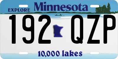 MN license plate 192QZP