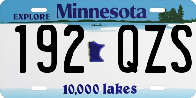 MN license plate 192QZS