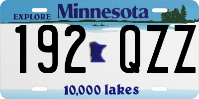 MN license plate 192QZZ