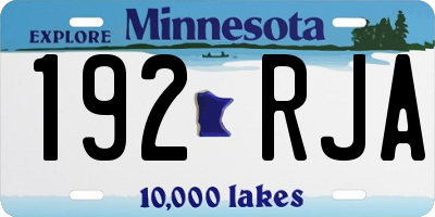MN license plate 192RJA