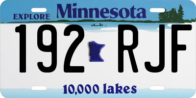 MN license plate 192RJF