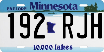 MN license plate 192RJH