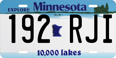 MN license plate 192RJI