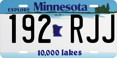 MN license plate 192RJJ