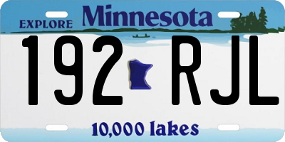 MN license plate 192RJL