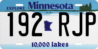 MN license plate 192RJP