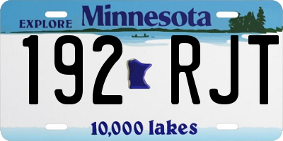MN license plate 192RJT