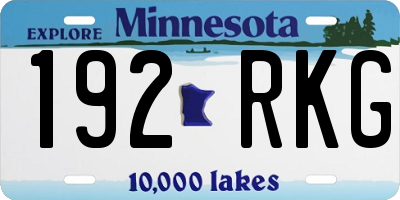 MN license plate 192RKG