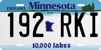 MN license plate 192RKI