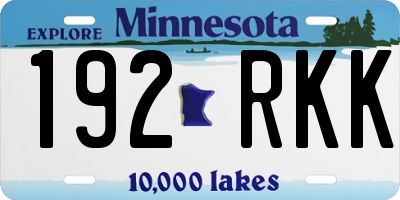 MN license plate 192RKK