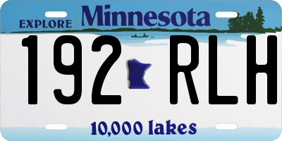 MN license plate 192RLH